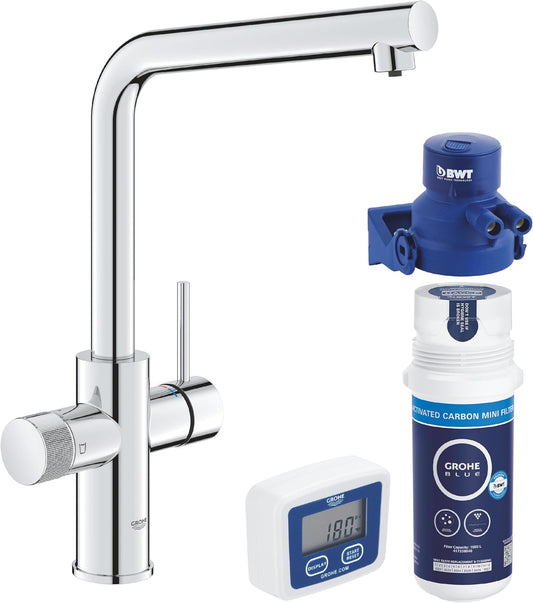 GROHE Blue Pure Minta Starter Kit Activated Carbon Filter, Chrome