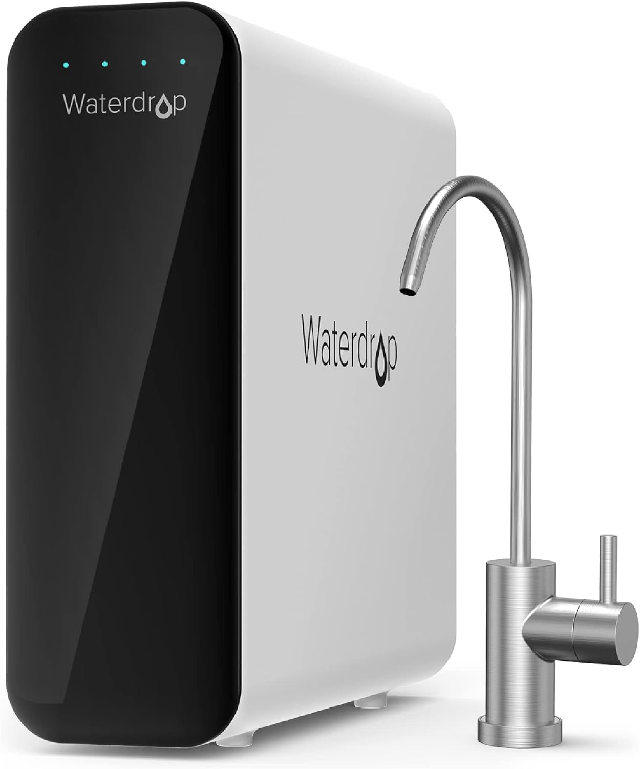 Waterdrop TSU 0,01 Μm Ultra-Filtrations Untertisch Wasserfiltersystem, 3-Stufige Hohe Kapazität Untertisch Wasserfiltration Mit Wasserhahn, Smart Panel, Kein Abwasser, Reduzieren PFAS, PFOA/PFOS