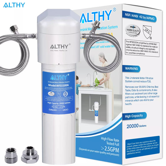 Crystal Clear: ALTHY's NSF-Certified Under Sink Water Purification System