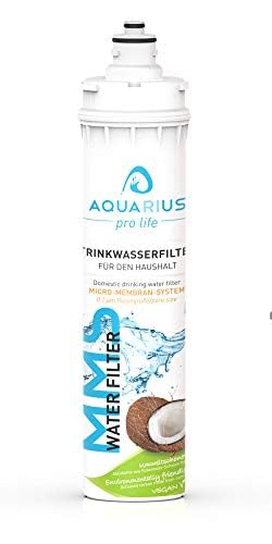 AQUARIUS Pro Life Trinkwasserfilter - Ersatzkartusche 11.200 Liter/Jahr - Aktivkohlefilter + Keimsperre