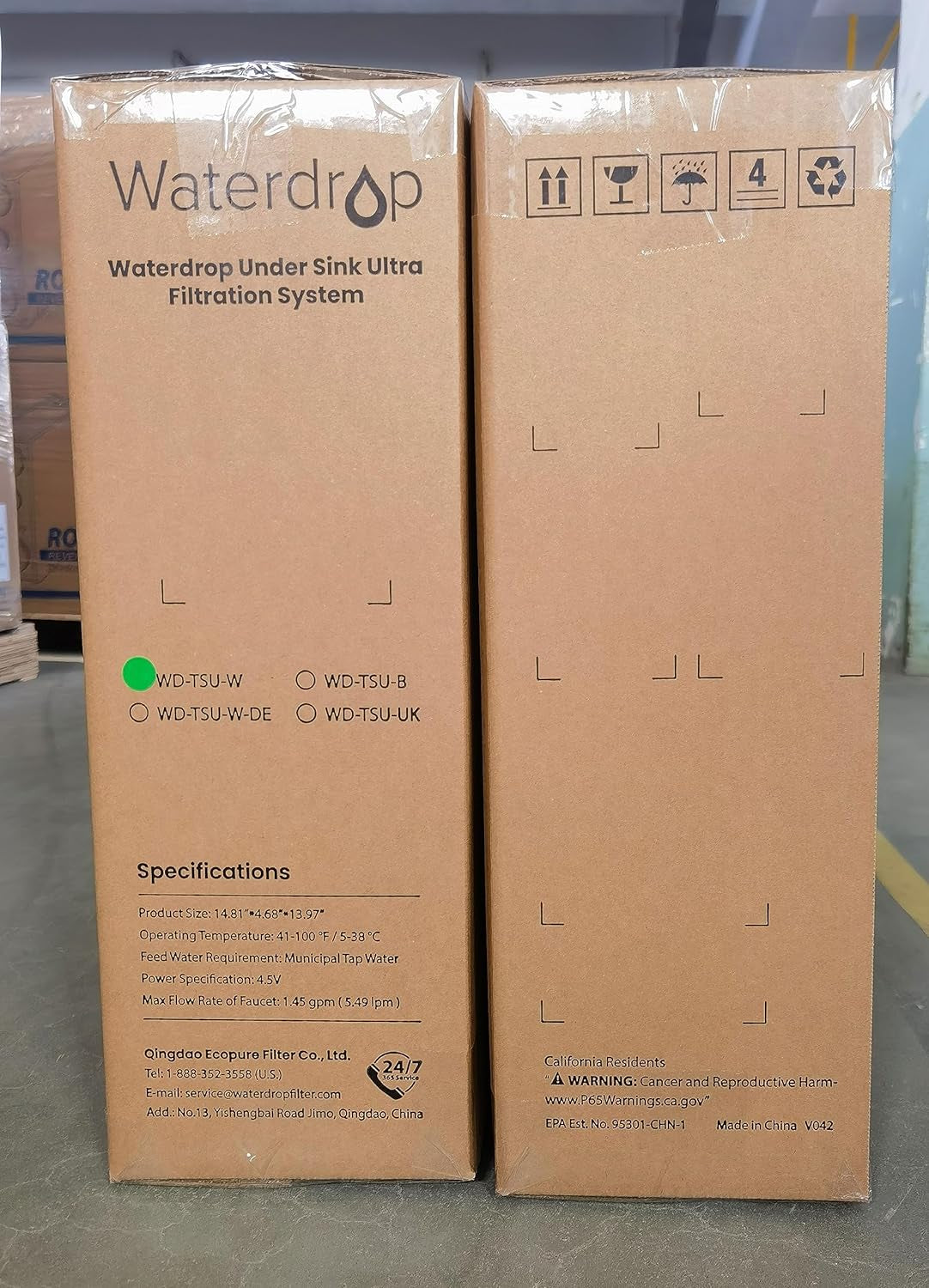 Waterdrop TSU 0,01 Μm Ultra-Filtrations Untertisch Wasserfiltersystem, 3-Stufige Hohe Kapazität Untertisch Wasserfiltration Mit Wasserhahn, Smart Panel, Kein Abwasser, Reduzieren PFAS, PFOA/PFOS