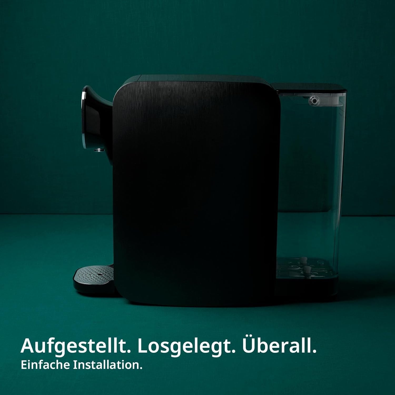 Osmofresh Auftisch Osmoseanlage Quella Pro Black | Mit Heißwasserspender | 6 Temperaturstufen | 7-Fach Umkehrosmose Filterung | Wasserfilter Für Küche Büro Wohnmobil | Kalkfreies Trinkwasser