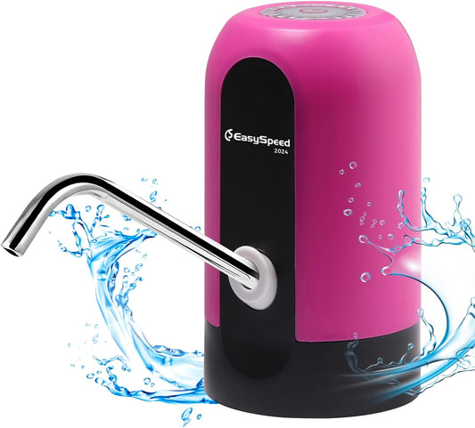 EASYSPEED, Leichter, Elektrischer Und Tragbarer Wasserspender Für 5,8,10,12,13 Und 20 Liter Flaschen (Pink)